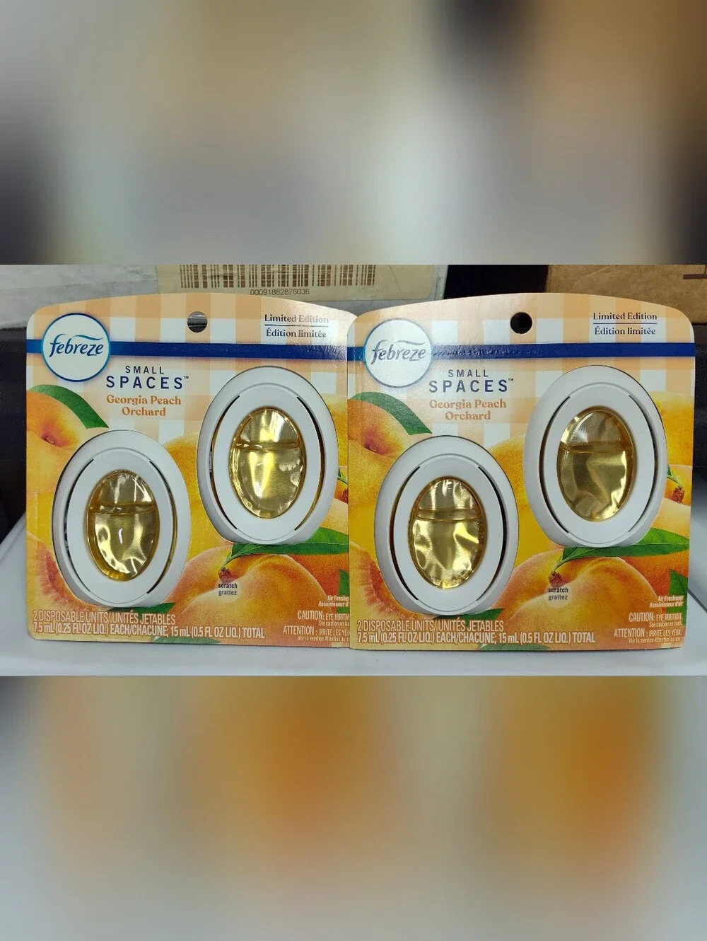 NWT! Febreze Small Spaces Georgia Peach Orchard Air Fresheners - (2-2pks)